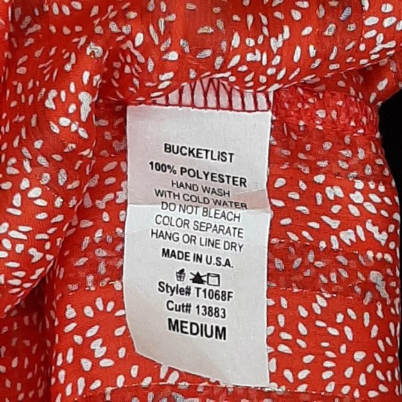 Bucket List Lightweight Button Down Batwing Blouse - Picture 10 of 10